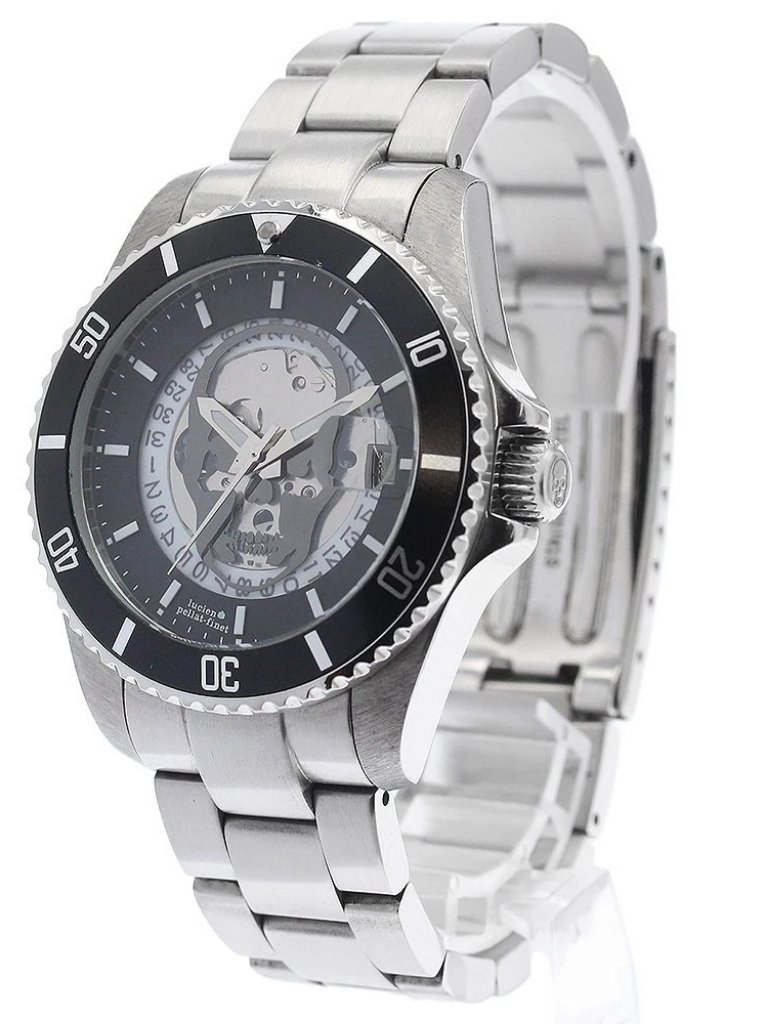 Lucien PellatFinet Skull Submariner SeeThrough Back Automatic Mens936527
